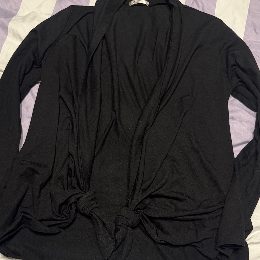 Elegant Black Women's Cardigan